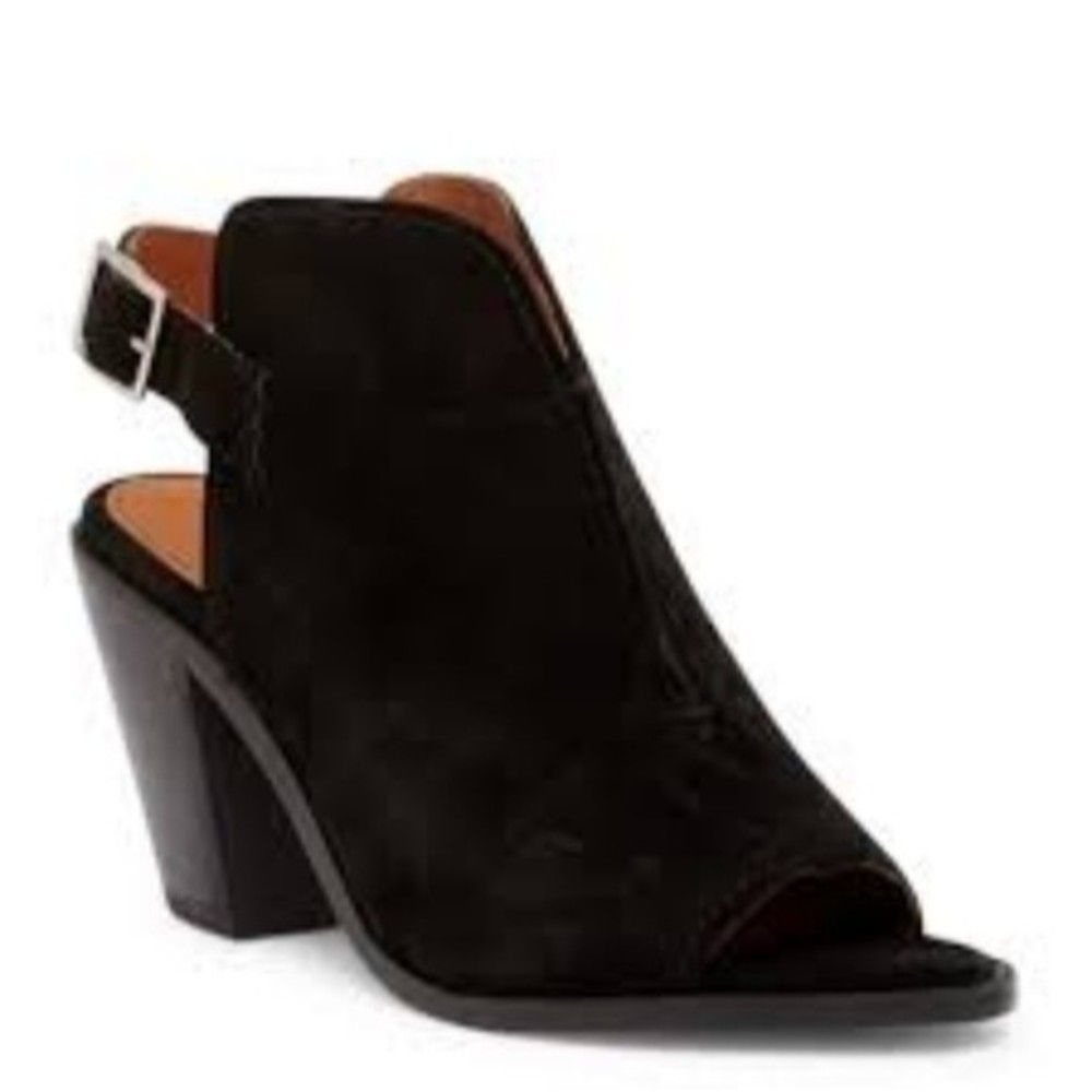 FRYE Courtney Sling Peep Toe Mule Pumps